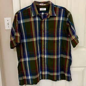 ARROW SPORT Men’s Short Sleeve Plaid Button Down Shirt